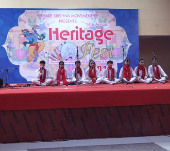 School won first prize in bhajan singing Competition at Akshay Patra Heritage Fest