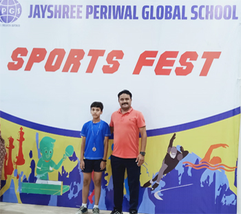 Shivom Won Silver Medal in Table Tennis