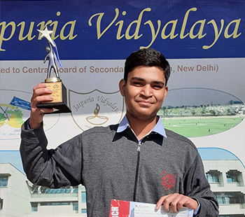 Uday Mittal won the first prize in Zone level NLTS (NATIONAL LEVEL TALENT SEARCH COMPETITION)