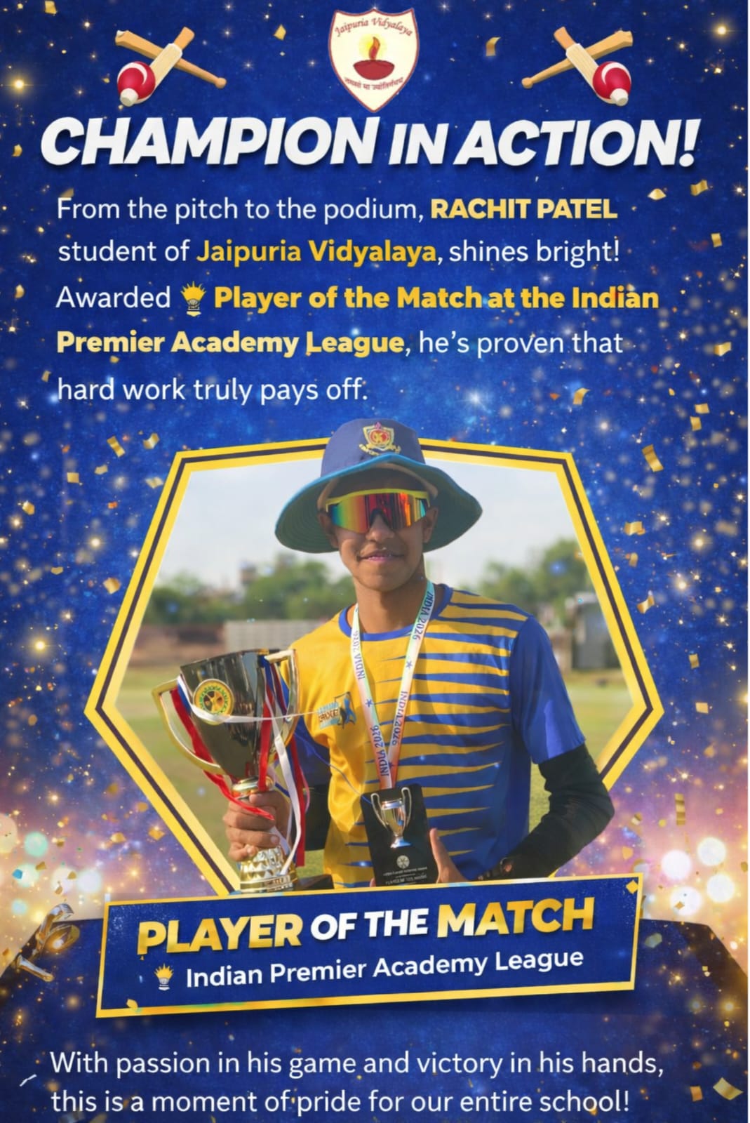 Rachit Patel Won Man of The Match