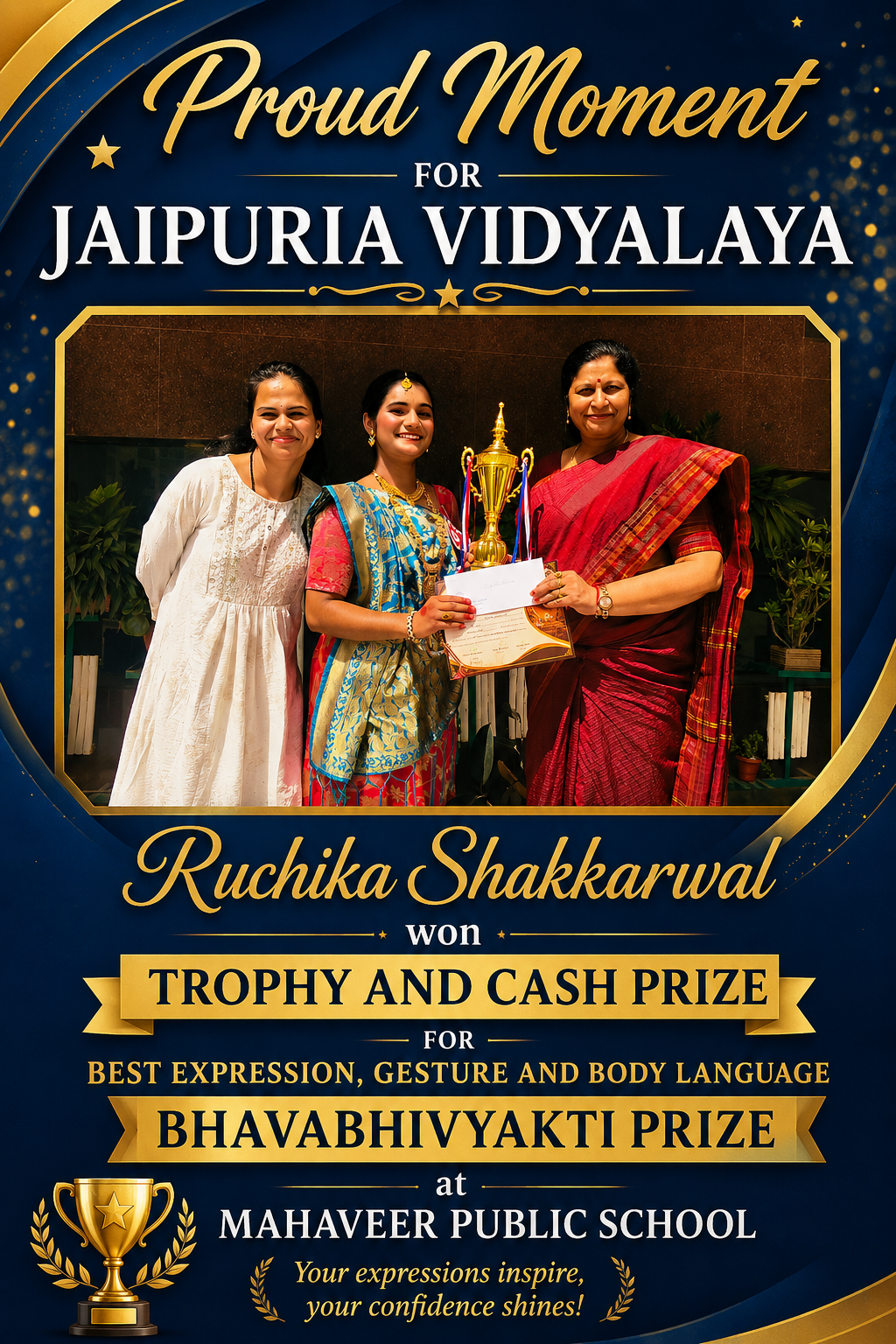 Ruchika Shakkarwal won Prize in Dance Competition